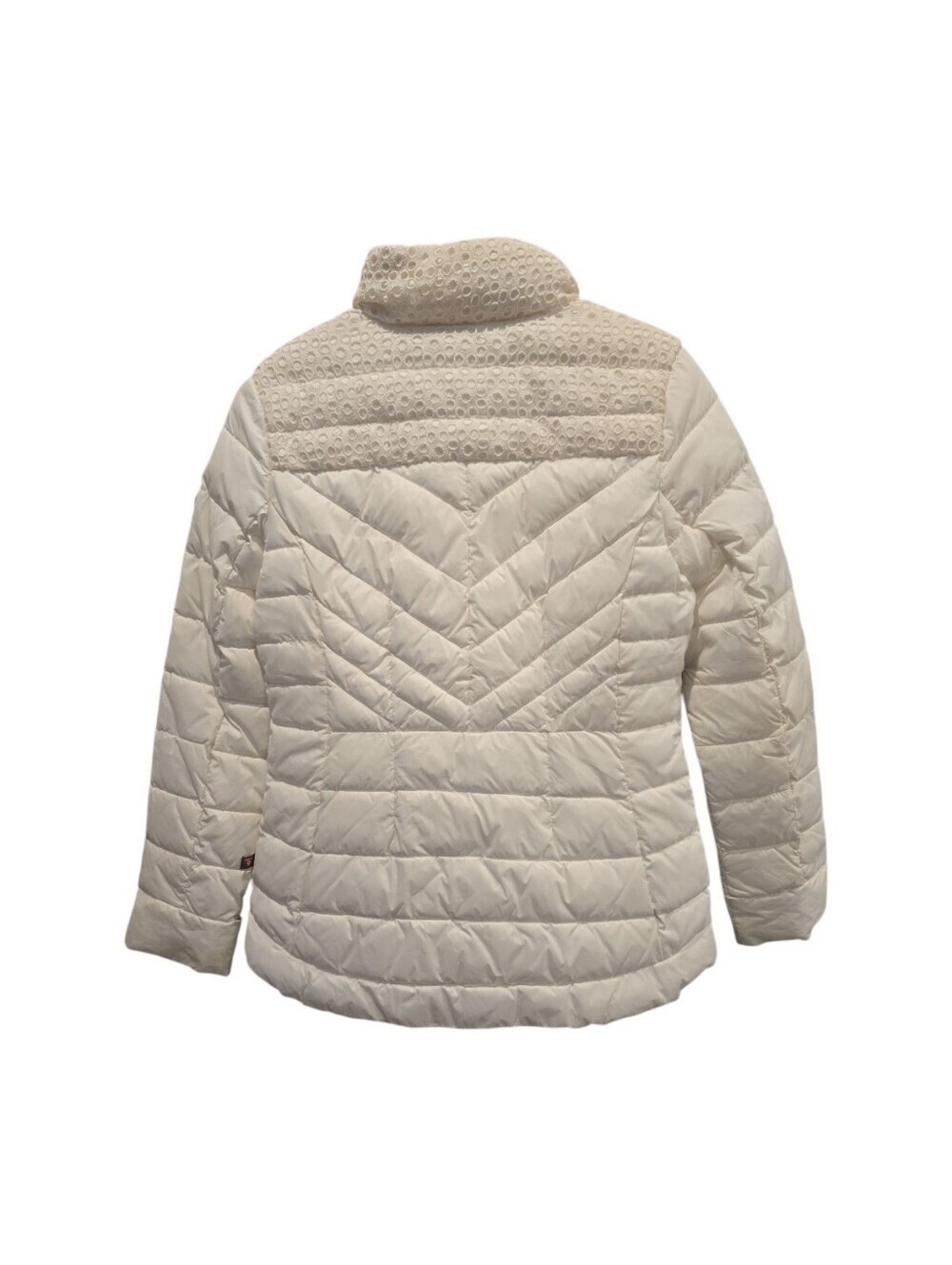 Bernardo Ivory/White Primaloft Packable Puffer Jacket with Eyelet Detail Size S - Picture 2 of 10